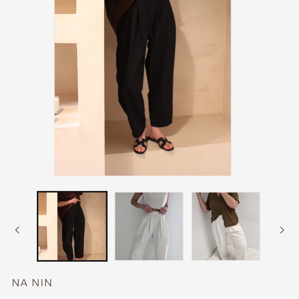 Na Nin Women's Black Raw Silk